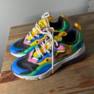 Nike Air‎ Max 270 React Kids Multi Color gumball athletic Shoes Size 6Y unisex